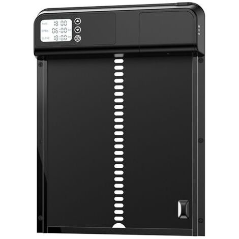 Porte Poulailler Automatique avec Écran LCD Programmable Étanche, Porte Automatique Poulailler en Alliage d'aluminium, Alimenté par Batterie, Commande de Minuterie, Fonction Anti-pincement (1/5)