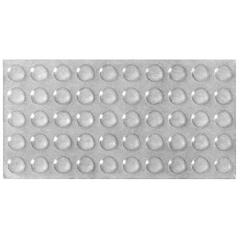 PA Lot de 50 tampons amortisseurs adhésifs pour porte de placard - en caoutchouc, 10 mm, Transparent (1/3)