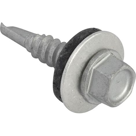 ForgeFix TFHL5525 TechFast Hex Head Roofing Screw Self-Drill Light Section 5.5 x 25mm Pack 100 FORTFHL5525