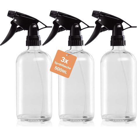 Lot 3 flacons pulvérisateurs réutilisables 500ml
