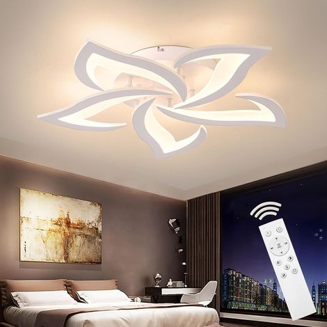 Plafonnier LED Dimmable 40-80W, Luminaire Salon avec Télécommande APP, 3000k-6500k Lampe de Plafond pour Chambre Salle à Manger (1/5)