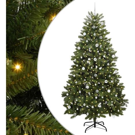 Sapin de Noël artificiel avec 300 LED Vert 240 cm PVC et métal vidaXL (1/5)