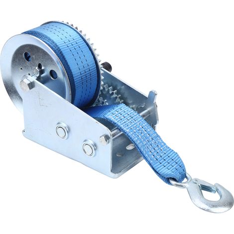 Treuil à Manivelle 3200LBS avec Sangle, Accessoire de Cabestan pour Remorque, Bateau et Navire (1/5)