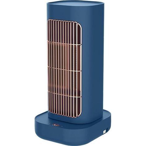 Radiateur Soufflant Silencieux Ceramique, Chauffage Economique D'énergie D'appoint, Tête secouante à 90°, Protection Contre Surchauffe & Anti-Basculement (bleu)