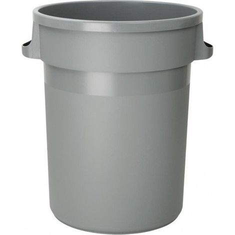 Poubelle en plastique 80 Litres grise (1/4)