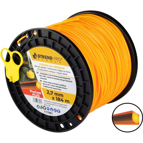 Mähfaden ProCom Plus, 2,7 mm, Spool L-184 m, quadratisch