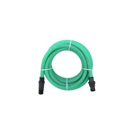 Saugschlauch mit PVC-Anschlüssen, grün, 1" x 10 m PVC-Crezuo