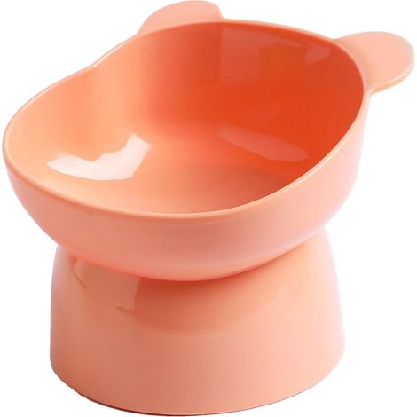 Neigbarer Katzennapf – Abgewinkeltes und erhöhtes Design – Rosa