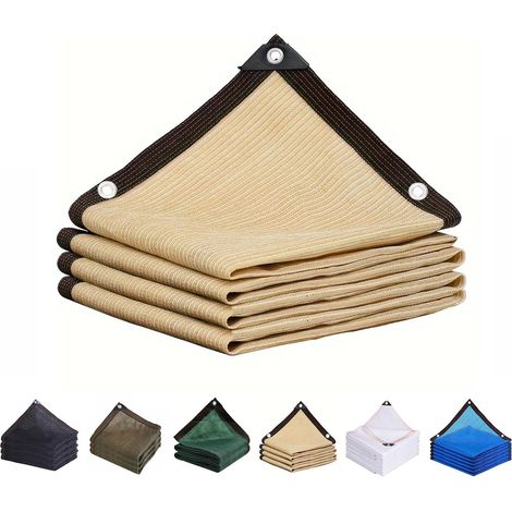 Filet d'ombrage (90% d'ombrage), toile d'ombrage pour patio, filet d'ombrage résistant aux déchirures (disponible en différentes tailles), convient aux patios, pergolas, jardins, enclos pour animaux, (1/5)