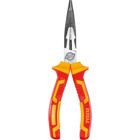 TOTAL Pince isolée à bec long plat THTIP23 160 mm Chromo-vanadium (Cr-V) (1/5)