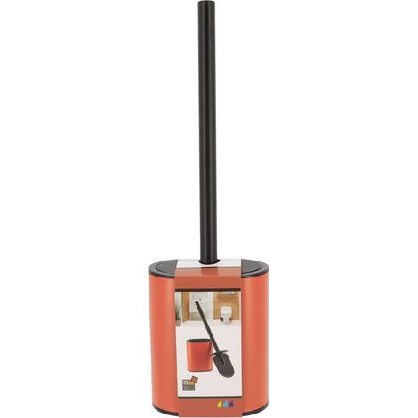 Flache toilettenbürste aus silikon und metallhalter - siena schwarz - Tendance