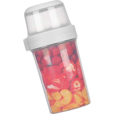 Contenitore salvaspazio per snack con coperchio, bianco