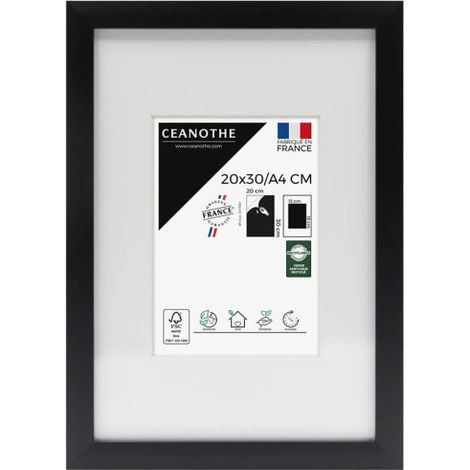 Cadre Ceanothe CADRE 20X30 OUV 13X18 MILAN NOIR (1/5)
