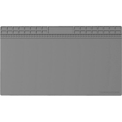 Tapis de réparation isolant en silicone pur gris, très grand format (700 x 400 mm) (1/5)