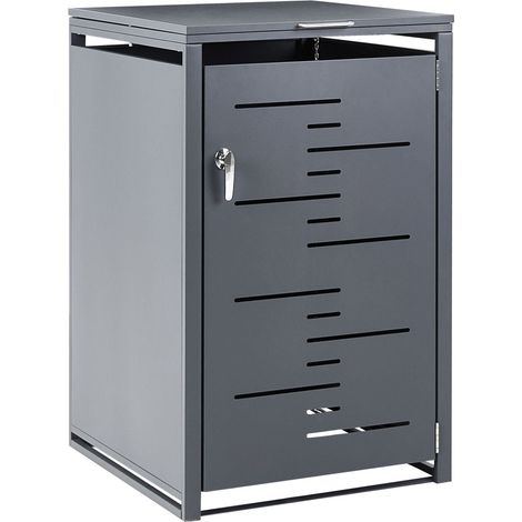 Mülltonnenbox 240 L PERISSA Metall Dunkelgrau