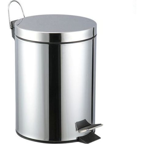 Cleafe - Pattumiera In Acciaio A Pedale Da Bagno 5lt Bidone Cestino Spazzatura Differenziata 87442 - (1/2)