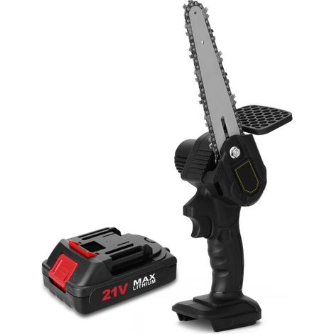 6-Zoll-Elektro-Astschere (21 V) mit stufenloser Geschwindigkeitsregelung (zwei Akkus), wiederaufladbar, zum Spalten von Holz und Gestrüpp, für Astzangen