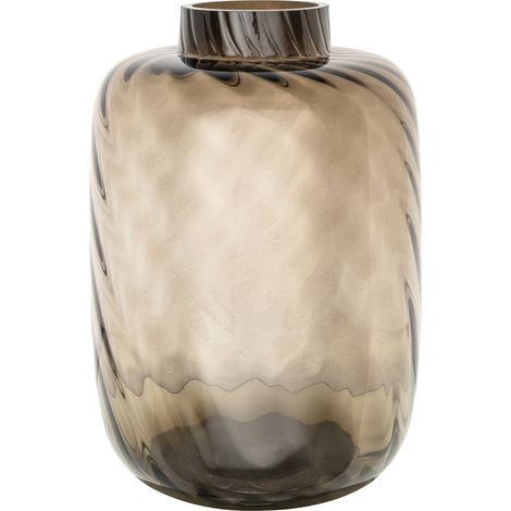 Vase brun en verre effet fumé - brun fumé (1/4)
