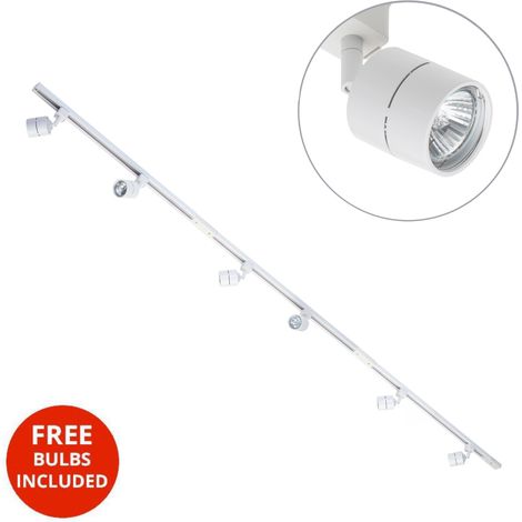 Litecraft 3M Kitchen Track Light With 6 Soho Fixture & LED Bulb - White (1/3)