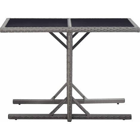 Maison Exclusive - Gartentisch Anthrazit 110x53x72 cm Glas und Po (1/5)