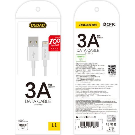 Cable USB/Lightning 3A para iPhone, 1 m, blanco (1/5)