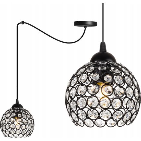 LÁMPARA DE TECHO COLGANTE SPIDER, PLAFÓN DE CRISTAL (1/5)