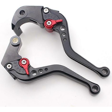 Levier de frein/klaxon réglable en alliage d'aluminium modifié pour moto S1000RR 2015-2020 (poignée courte noire) (1/5)