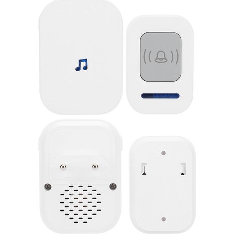 Kabellose Smart-Türklingel mit Fernbedienung, 280 m Reichweite, wasserdicht, EU-Stecker (90–260 V) (1/5)
