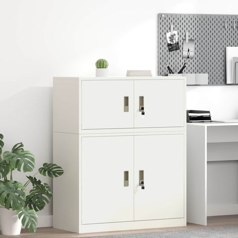 vidaXL Armoire de rangement Blanc 90 x 40 x 40 cm Acier