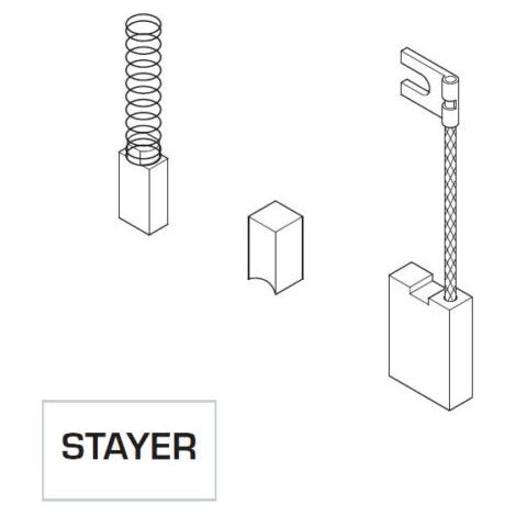 COPPIA SPAZZOLE SPAZZOLA A CARBONCINO RICAMBIO PER UTENSILI STAYER (13718V) 6X10X20 PZ.2 (13720)