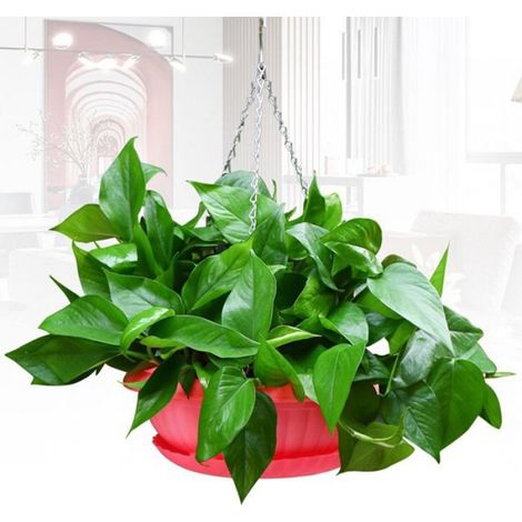 JARDINIERE - BAC A FLEUR Pot de fleur suspendu respirable Design triangulaire Plastique Surface style-Brick Red 6 (1/2)