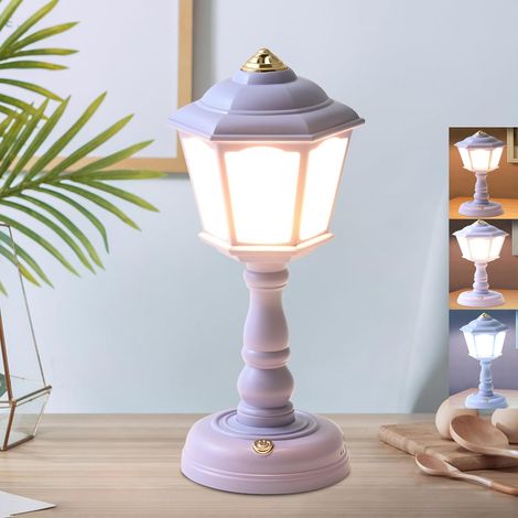 Lampe de bureau LED Protection des yeux Lampe de bureau rechargeable USB Mini lampadaire Lampe de nuit Lampe de bureau de chevet-Violet (1/5)