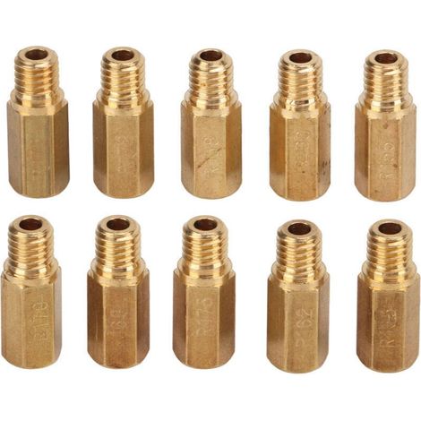 10 pièces de kit de gicleur principal de carburateur en métal pour Keihin FCR MX, PWK, PWM, PE, PJ 155‑178 (1/4)