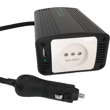 ConVertisseur 12V-230V 300W USB avec fusible de Protection - Watt&Co (1/8)