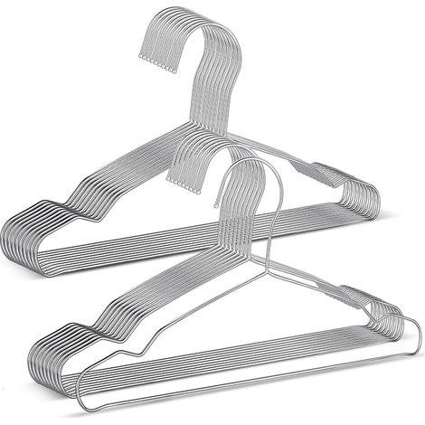 Lot de 20 cintres pour Enfants, 31 cm en Acier Inoxydable très résistants et Peu encombrants, antidérapants en Fil métallique pour Enfants, bébés, Tout-Petits, vêtements d'enfants (1/5)