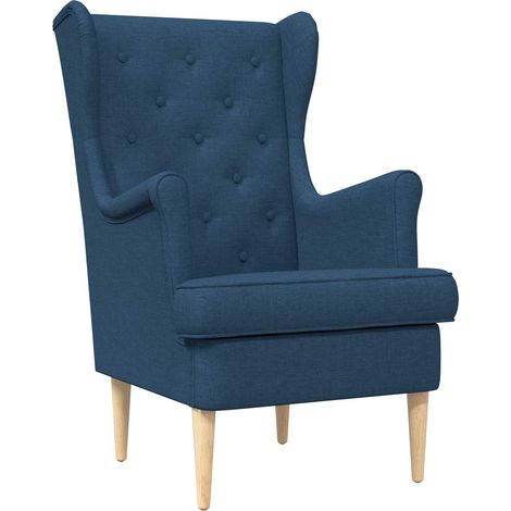 Sillón Azul Tela vidaXL