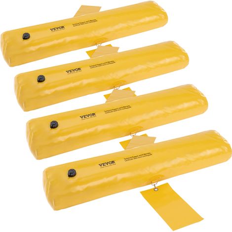 VEVOR Bolsa Anti Inundaciones 4 Piezas Barrera Alternativa de Protección contra Inundaciones Portátil y Fácil de Usar y Guardar para Hogar, Entrada, Patio, Camino de Entrada 122 x 25 x 17 cm Amarillo