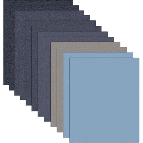 12 Feuilles Papier Verre Assortiment Grains 1000-5000 Poncage Auto (1/5)