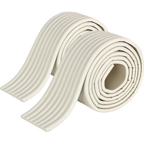 Protezione per bordi autoadesiva 4 m x 80 mm, protezione per bordi del letto, protezione per bordi tipo W, protezione per bordi per bambini, protezione per bordi per armadi domestici, bordi taglienti, (1/5)
