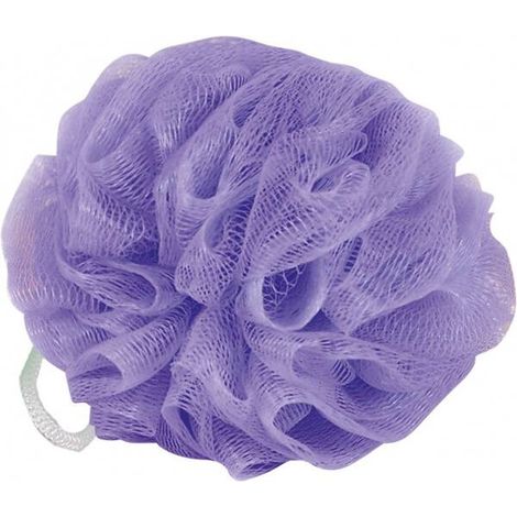 Esponja de baño de nailon TOP choice con colgador. Diámetro: 14,5 cm. 30116