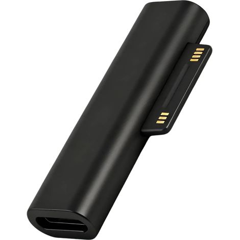 Adaptateur USB C Surface, Type C vers Port de Charge Magnétique 45W 15V/3A, Connecteur Surface vers Adaptateur de Charge USB-C pour Microsoft Pro 9/8/7/6/5/4/3/X, Laptop, Go 3 (1/5)