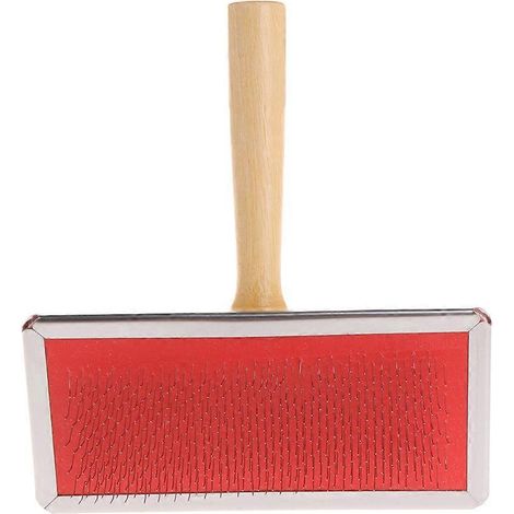 Brosse de toilettage pour chien - Brosse lisseuse pour poils courts et longs, adaptée aux petites, moyennes et grandes races, démêle et nettoie le pelage, taille L. (1/4)