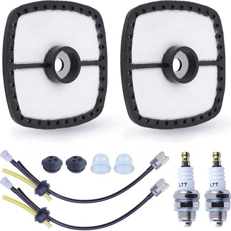 Kit de remise en état avec filtre à air SRM210, ligne de carburant, ampoule de démarrage, bougie, joint à 3 trous pour moteur Echo PE200 PE201 PE210 PE211 HC150 GT200 GT-200i GT-200R (1/5)