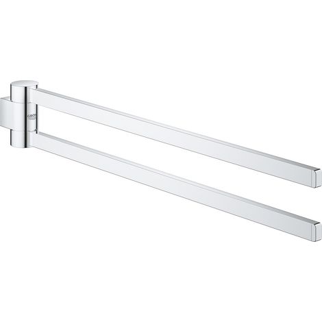 Selection Barre porte-serviettes pivotable en métal avec fixations cachées, Chrome (41063000) (1/5)