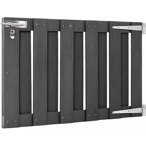 vidaXL Puerta de jardín de WPC gris 100x60 cm (1/2)