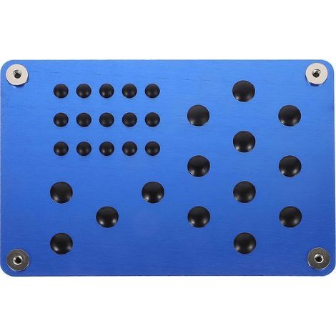 Tapis de sol pour pédales de voiture, pédales latérales, tapis en alliage d'aluminium, talonnette-22.00X15.00X0.50CM-Blue (1/4)