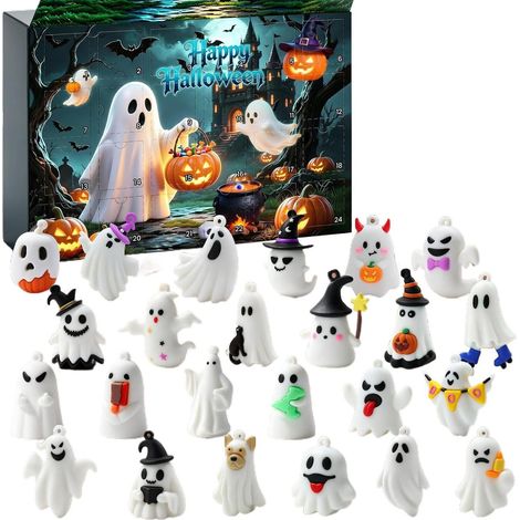 Calendrier De L'Avent Halloween 2026 24 Jours Fantômes Effrayants Jouet De 24 Jours Effrayants Pour Adultes Collectionneurs Fête Maison Chambre Fenêtre École (1/5)