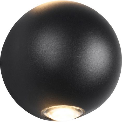 Applique murale extérieure LED noire sphérique haut/bas 2x2 W AVISIO (1/5)