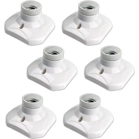 Set di 6 portalampada E27 a vite per soffitto, CA 220-240 V, portalampada per lampadine a LED, base portalampada E27 per plafoniera (1/4)