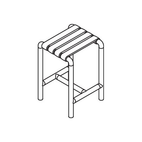 HEWI 801.51D300 98 Tabouret S801, antimicrobien (1/2)
